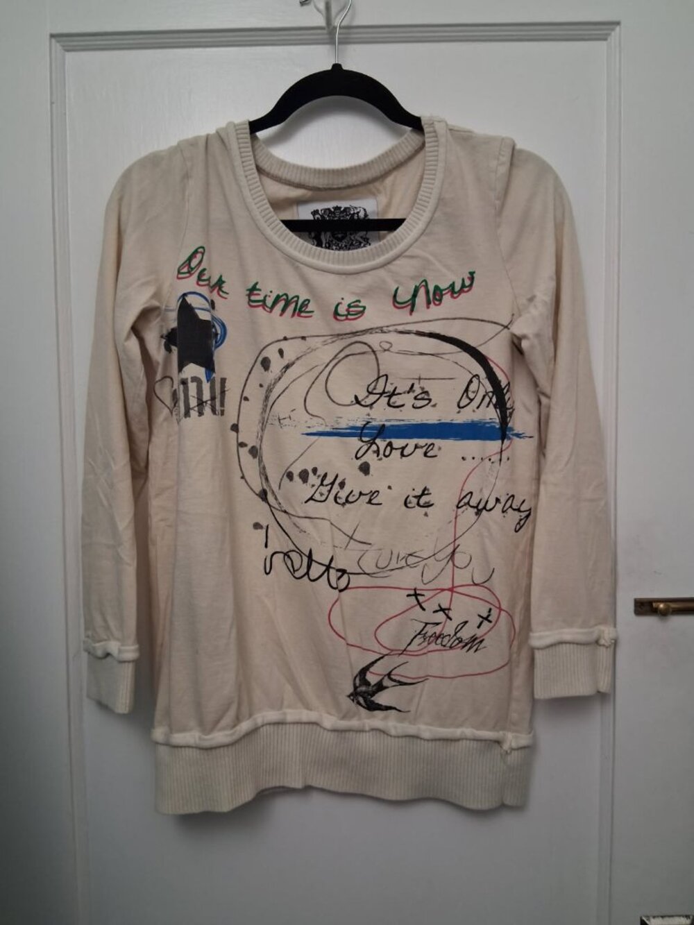 Women's Punk Royal Graffiti Style Long Sleeve Shirt